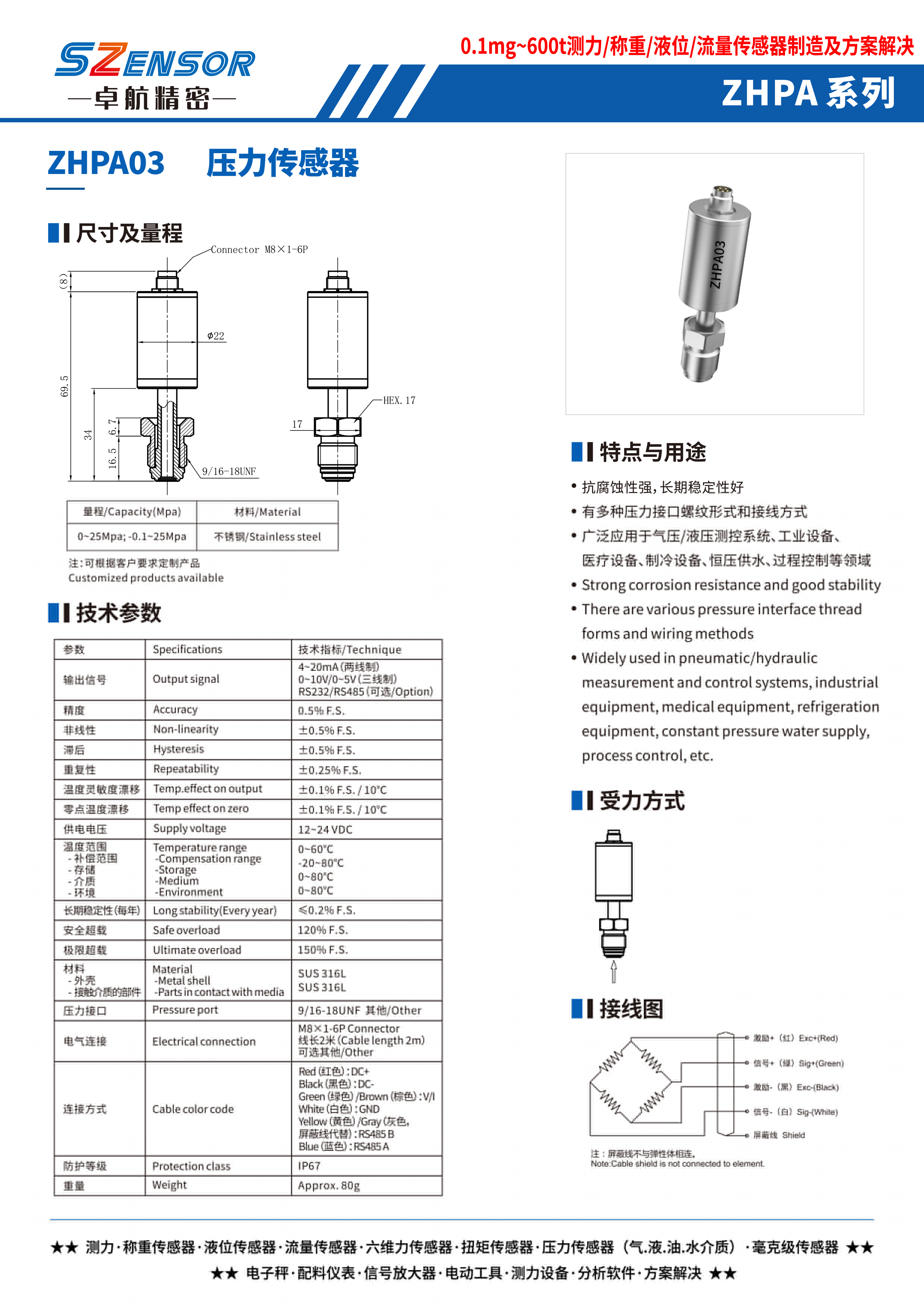 腔體壓力傳感器 ZHPA03